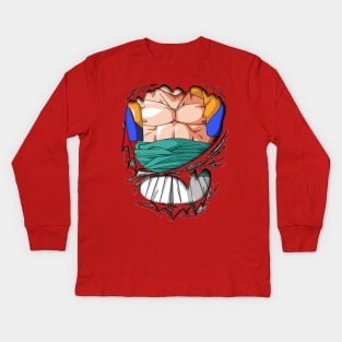 Gotrunks Chest Dragon ball Gt Kids Long Sleeve T-Shirt